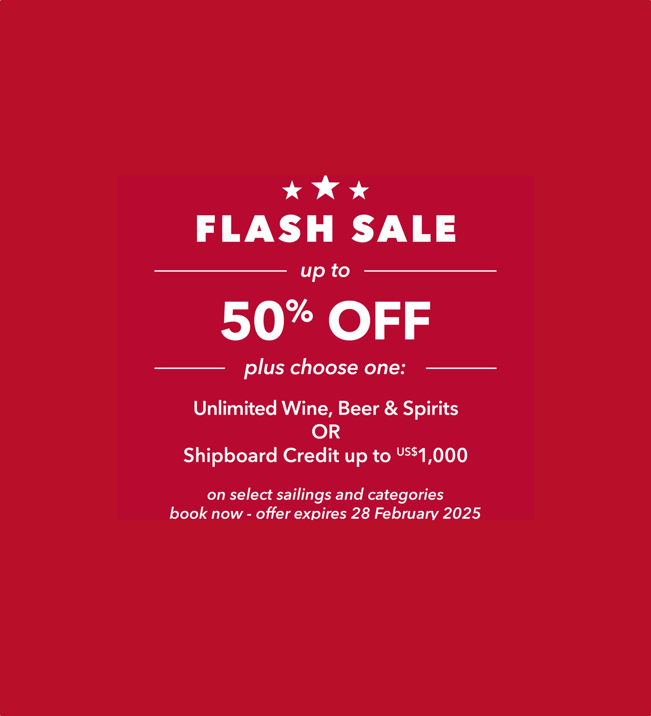 ULTRA-PREMIUM EXPERIENCE, *exceptional savings*.