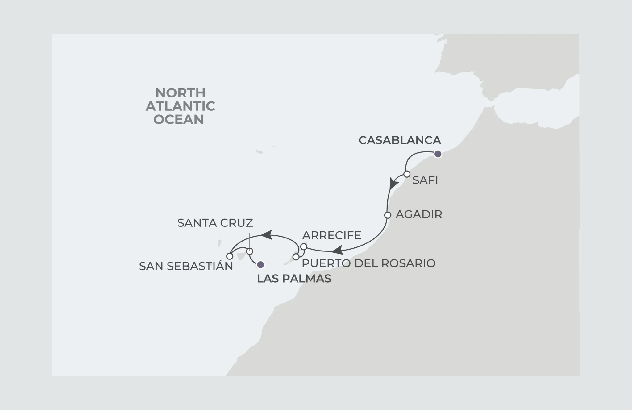 **Morocco & Canary Islands 
Casablanca to Las Palmas**