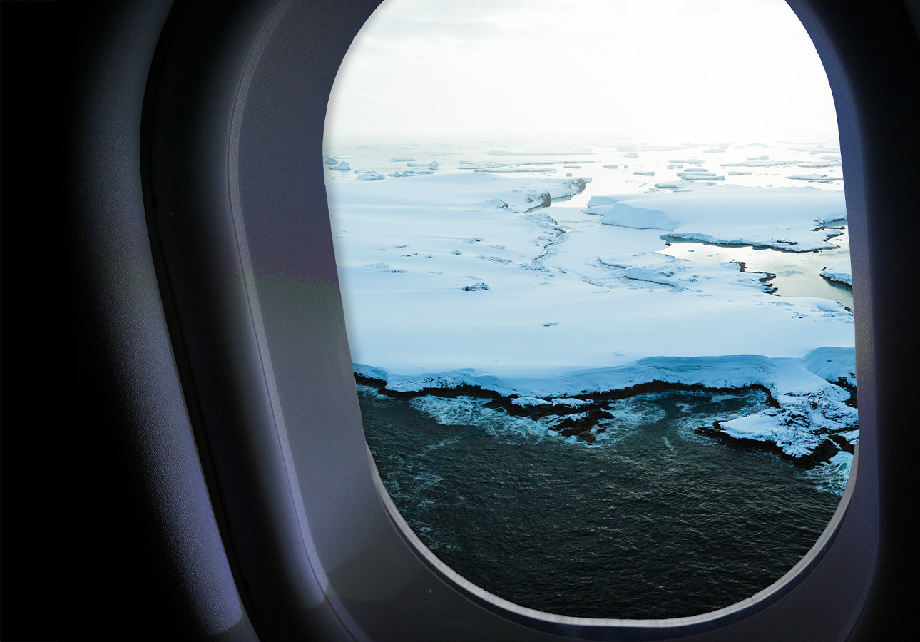 Flights across the Drake Passage