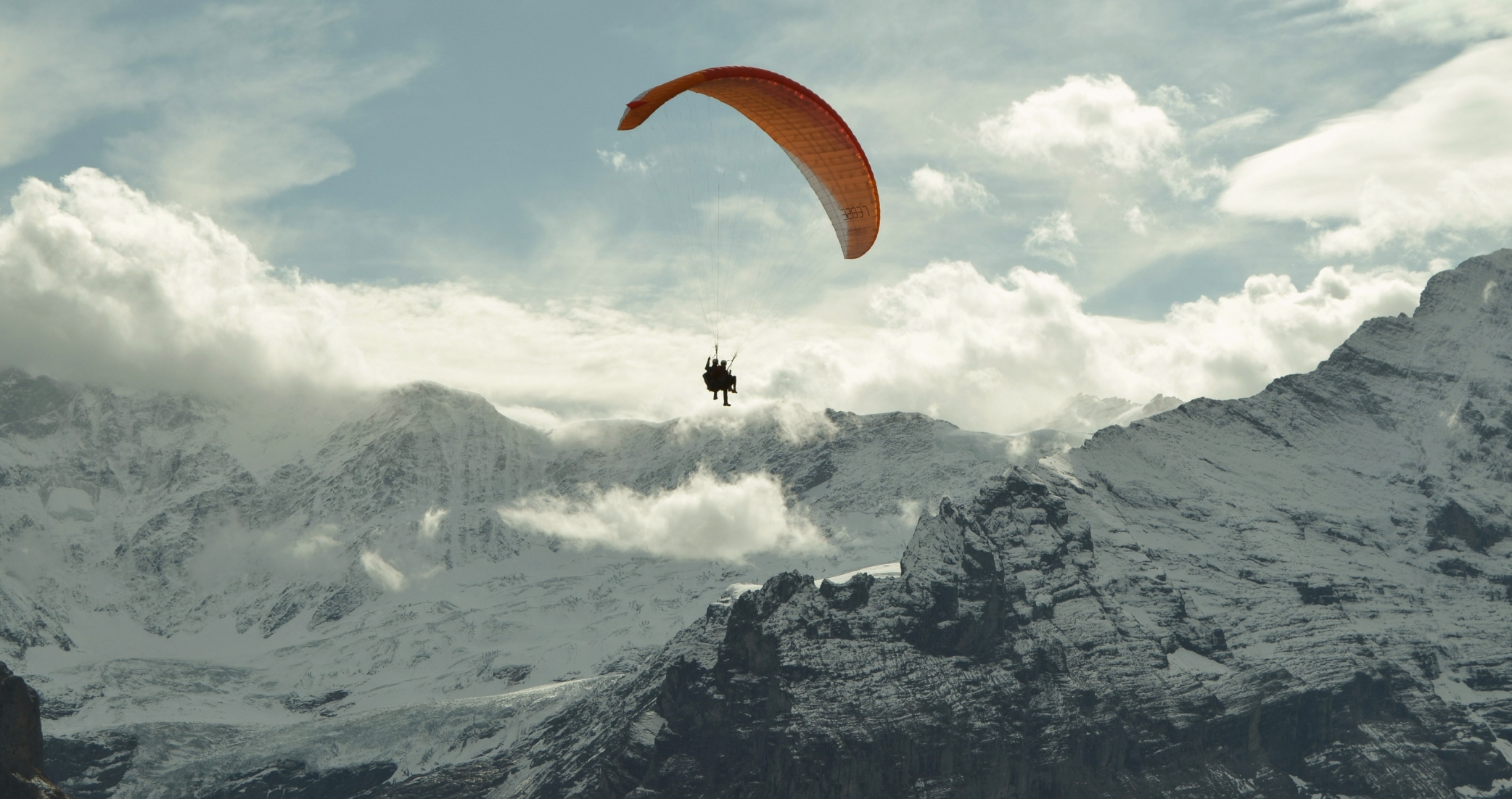 Paragliding Above the Alps
