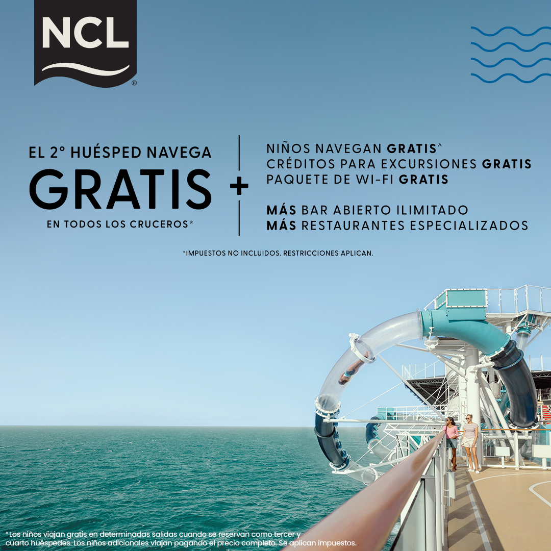 El 2º huésped navega gratis*