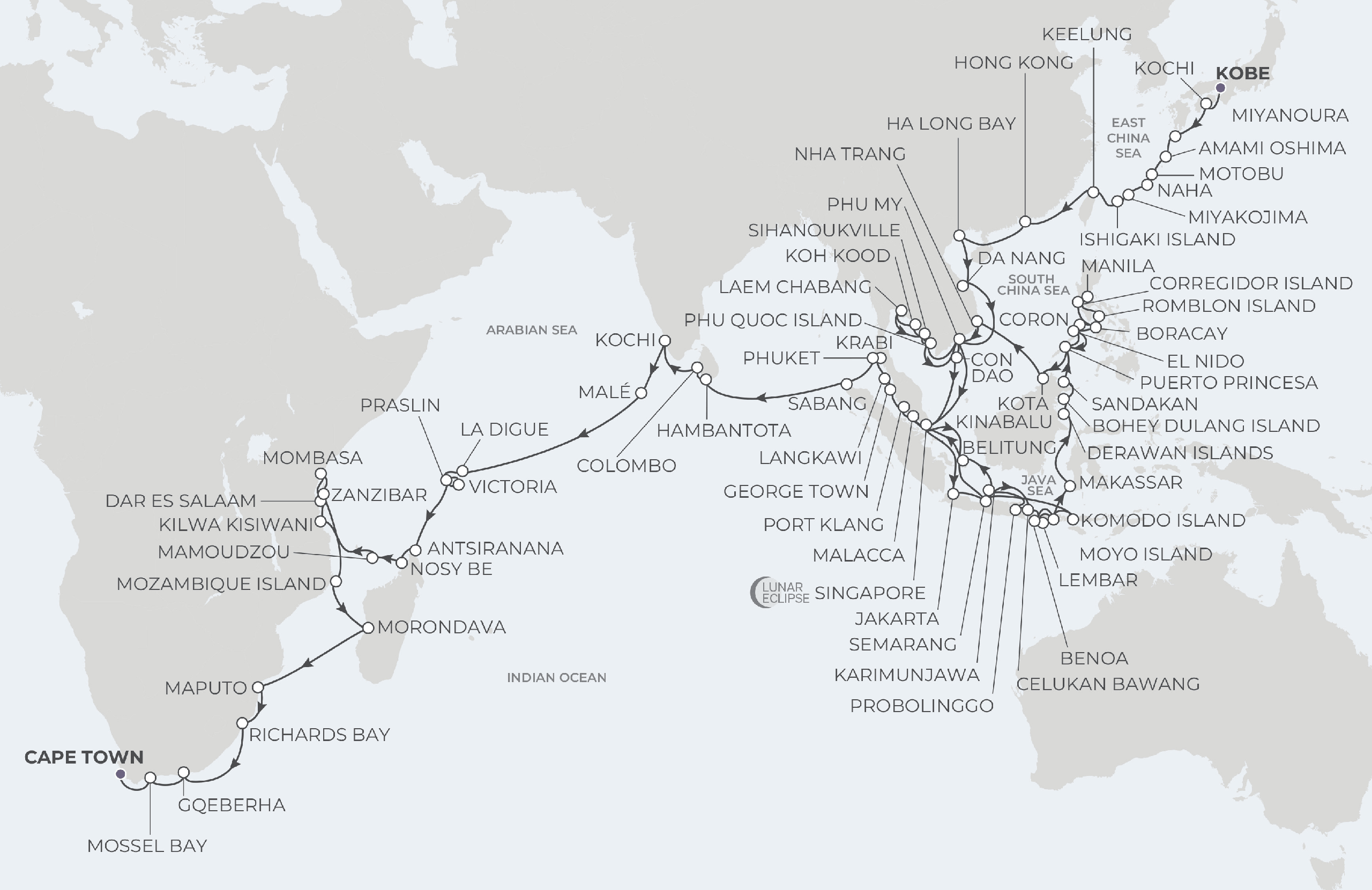 Kobe to Cape Town