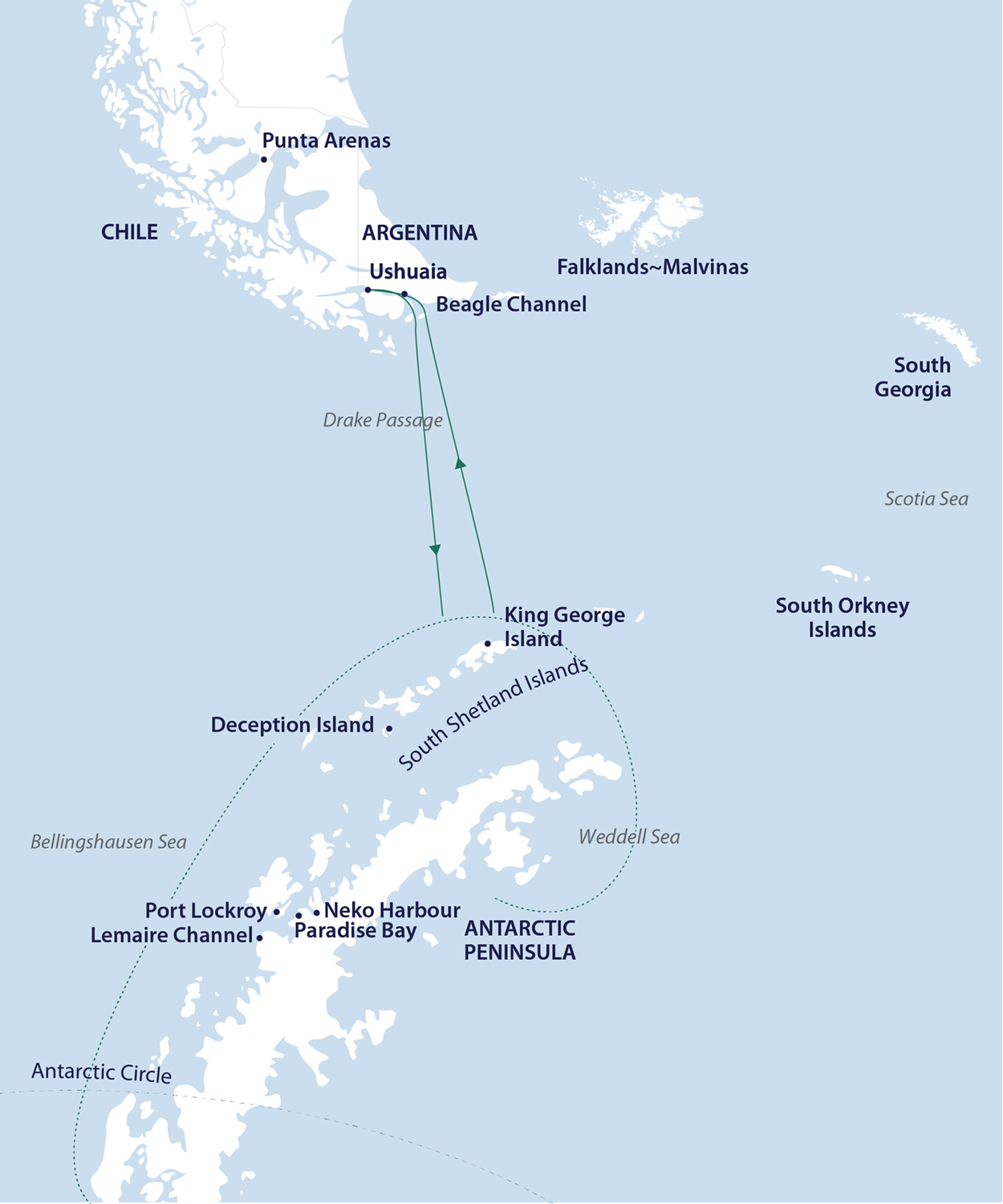 Southern Antarctic Realms: Circle & Weddell Sea